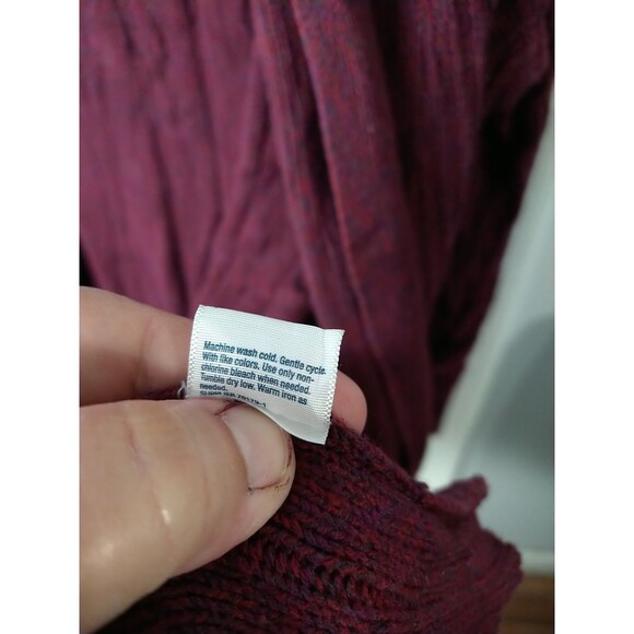 St Johns Bay Woman PXXL Purple Marble Cardigan Tunic Duster Cable Knit Casual - Picture 7 of 9